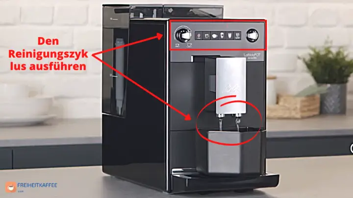 Durchführen des Reinigungszyklus eines Melitta-Superkaffeevollautomaten
