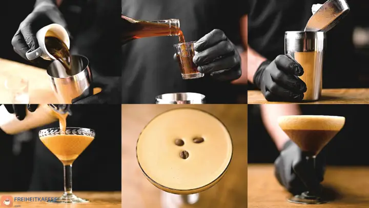 Zubereitung des Espresso Martini