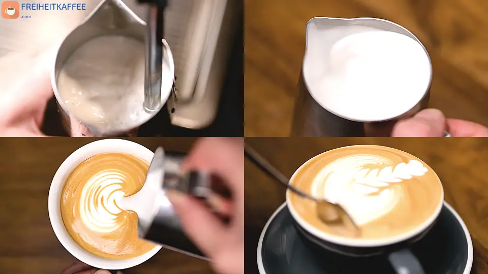 Cappuccino mit selbstgemachter Mandelmilch