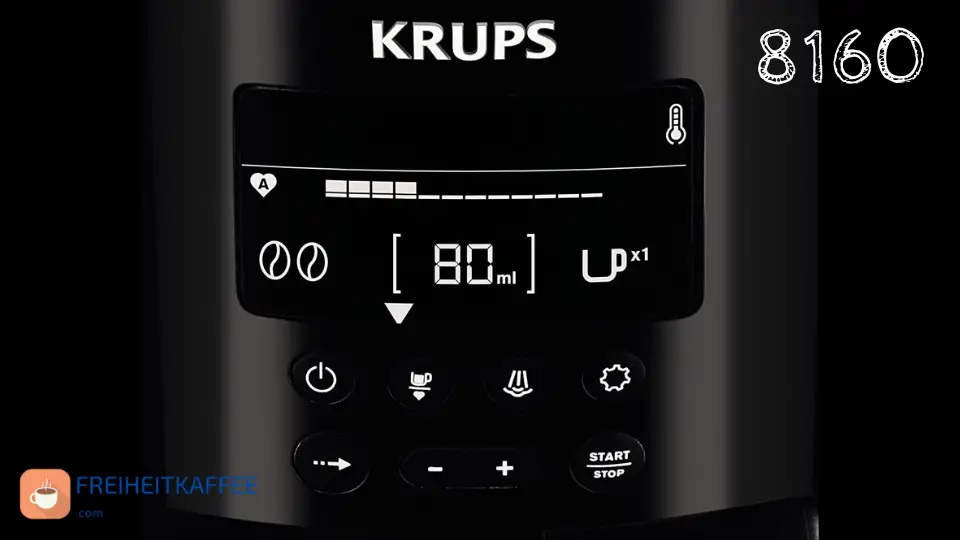 Display des Super-Kaffeevollautomaten Krups 8160